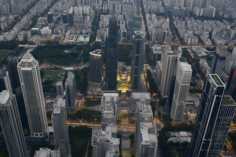 高速发展的城市高楼大厦航拍,高清,摄影图,摄影图片,图片大全,摄影图免费下载